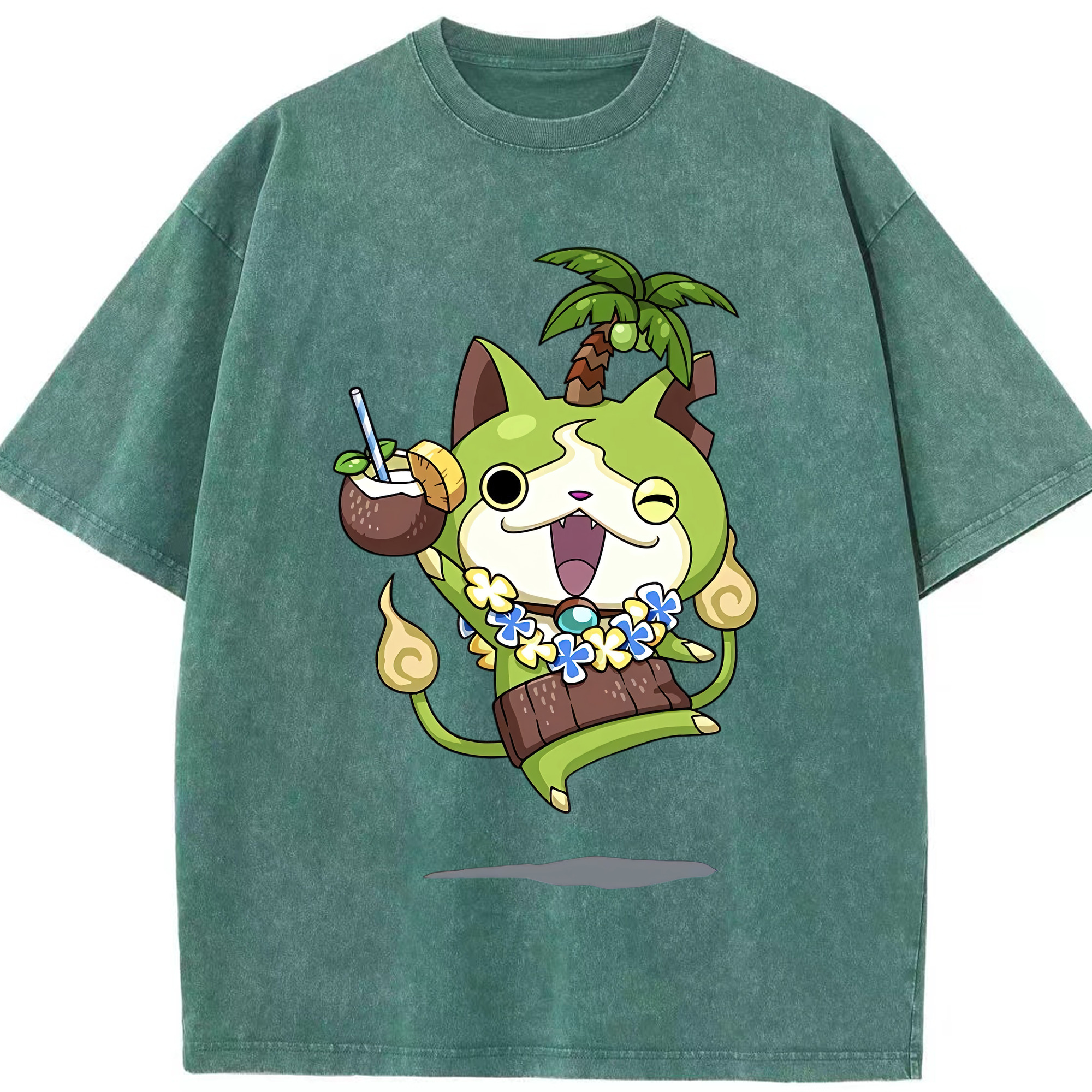 （画像用） 妖怪ウォッチ Yo-kai Watch 綿100% ヴィンテージ風 半袖Tシャツ（フロントプリント）